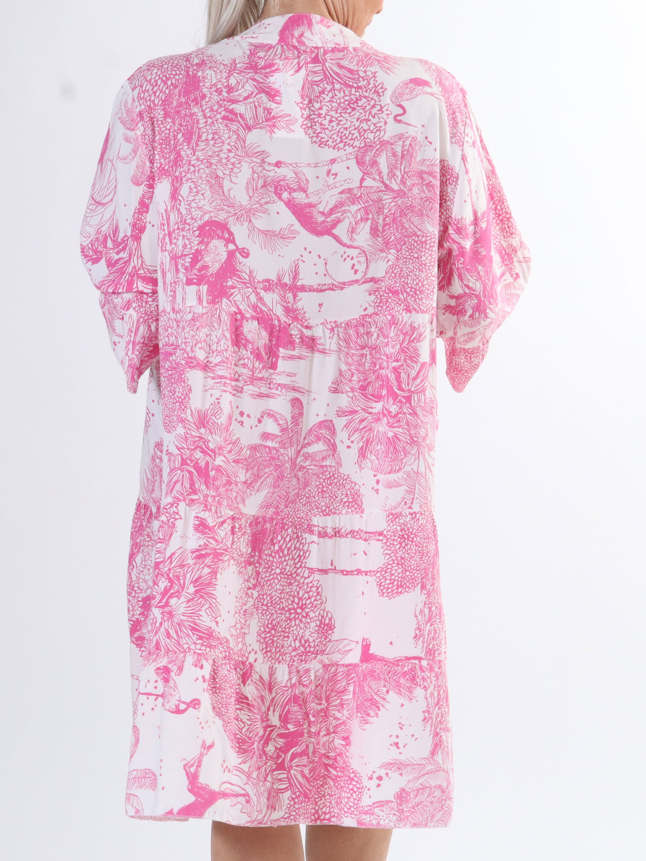 Abbie - Sød plus size kjole med junglemotiv